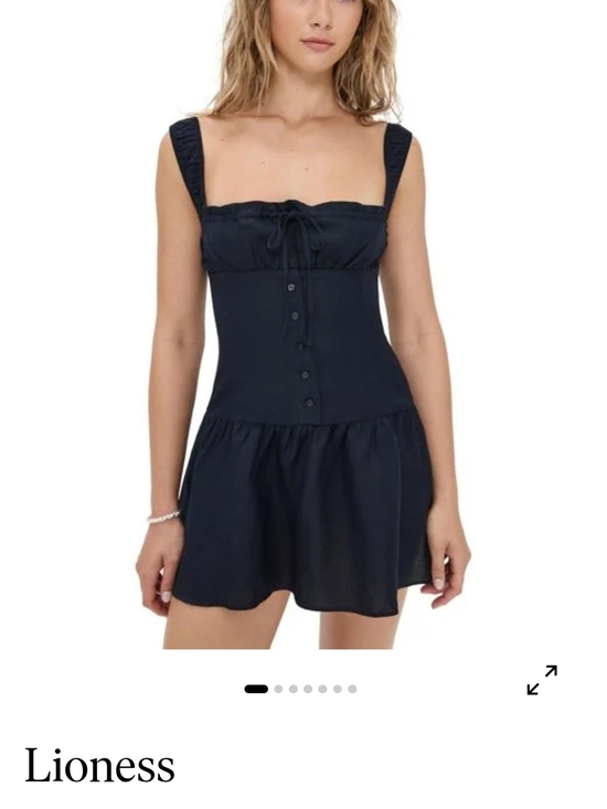 Lioness Dresses & Skirts - Lioness Midnight Navy Square-Neck Mini Dress